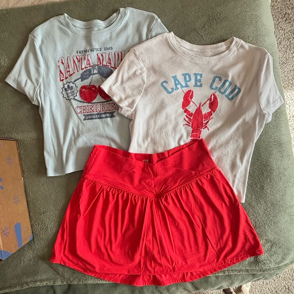 JoyLab Red Skort Bundle